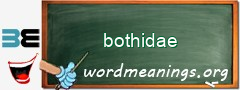 WordMeaning blackboard for bothidae